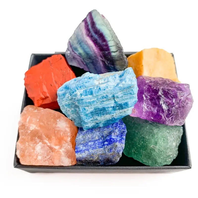 How do I use a Chakra Healing Crystal Set with my animal?