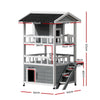 i.Pet Outdoor Cat House Shelter 72cm x 72cm x 127cm Rabbit Hutch Wooden Condo Small Outdoor Cat House