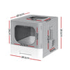 i.Pet Cat Litter Box Large Tray Kitty Toilet Enclosed Hooded Foldable Cat Litter Box Scoop Grey