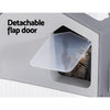 i.Pet Cat Litter Box Large Tray Kitty Toilet Enclosed Cat Litter Box Hooded Scoop Mat Grey