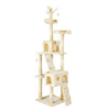 4Paws Cat Tree Scratching Post House Furniture Bed Luxury Plush Play 200cm - Beige