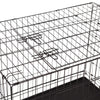 4Paws Dog Cage Pet Crate Cat Puppy Metal Cage ABS Tray Foldable Portable Black - 30" - Black