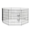 4Paws 8 Panel Playpen Puppy Exercise Fence Cage Enclosure Pets Black All Sizes - 36" - Black