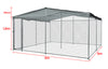 NEATAPET 3x3m Dog Enclosure Pet Outdoor Playpen Wire Cage Kennel Fence with Cover Shade
