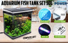 Aquarium Curved Glass RGB LED Fish Tank Set Filter Pump 30L