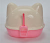 YES4PETS Large Hooded Cat Toilet Litter Box Tray House With Scoop Pink