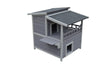 YES4PETS 2 Story Cat Shelter Condo with Escape Door Rainproof Kitty House