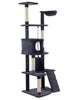 YES4PETS 193cm Cat Scratching Tree Post Sisal Pole Scratching Post Scratcher Tower Condo Grey
