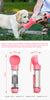 YES4PETS 4 in 1 Portable Pet Dog Puppy Cat Drinking Mug Water Feeder Bottle Valve Travel Bottle Pink