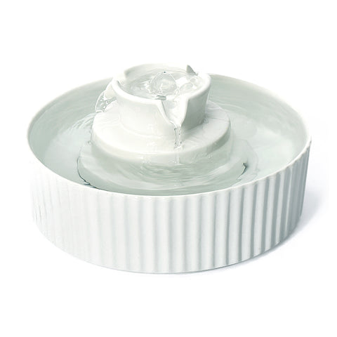 YES4PETS Porcelain Electric Pet Water Fountain Dog Cat Ceramic Water Feeder Bowl Dispenser