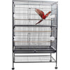 132cm Large Rolling Mobile Bird Cage Birdcage Finch Aviary Parrot Animals Playtop Stand Canary Finch