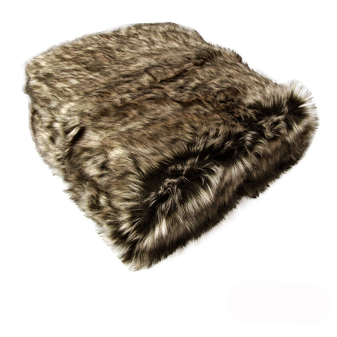Dale Animal Faux Fur Throw Rug 127 x 152 cm Wild Cat