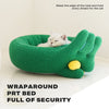Dog Cat Pet Calming Bed Warm Soft Plush Round Nest Comfy Sleeping Gesture Bed