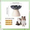 Pet Elevated Mushroom Bowl Ceramic Cat Dog Bowl Dish Food Feeder Raised Cat Bowl - Yellow