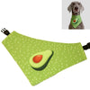 Refreshing Avocado Pet Scarf Three-Layer Thickened Waterproof Saliva Towel - Size M