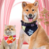Cute Pet Triangle Towel Bib Cartoon Cats And Dogs Drool Towel Scarf - 07