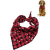Pet Triangle Towel Christmas Snowflake Dog Saliva Towel - Size S - Red