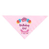 Pet Birthday Saliva Towel Double Cotton Triangle Scarf - Pink