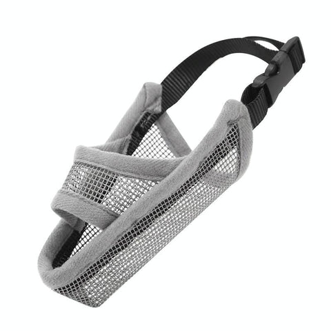 Dog Mouth Cover Anti-Bite Mesh Dog Mouth Cover Medium And Large Dogs Anti-Drop Mask Xs - Gray