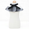 Dog Shawl Small Cloak Pet Bow Ttie Saliva Towel Pet Accessories - Size M - Black White Grid