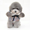 Dog Shawl Small Cloak Pet Bow Ttie Saliva Towel Pet Accessories - Size M - Black White Grid