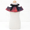 Dog Shawl Small Cloak Pet Bow Ttie Saliva Towel Pet Accessories - Size M - Black White Grid