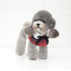 Dog Shawl Small Cloak Pet Bow Ttie Saliva Towel Pet Accessories - Size M - Black White Grid