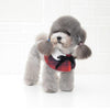 Dog Shawl Small Cloak Pet Bow Ttie Saliva Towel Pet Accessories - Size S - Gray Yellow Grid