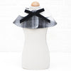 Dog Shawl Small Cloak Pet Bow Ttie Saliva Towel Pet Accessories - Size S - Gray Yellow Grid