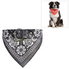 Adjustable Dog Bandana Leather Printed Soft Scarf Collar Neckerchief For Puppy Pet - Size M - Pink