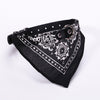 Adjustable Dog Bandana Leather Printed Soft Scarf Collar Neckerchief For Puppy Pet - Size M - Magenta