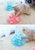 Funny Cat Toy Plastic Tower Interactive Track Ball Playing Game - Assorted Colours