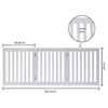 Three Panel Freestanding Dog Gate, White