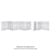 Wooden Dog Pen and Pet Gate Two-Panel Extension, White