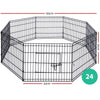 24" 8 Panel Pet Dog Playpen Puppy Exercise Cage Enclosure Fence Play Pen