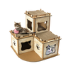 Cat Cardboard House Tree Tower Condo Scratcher Pet Post Pad Mat Furniture