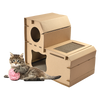 Cat Cardboard House Tree Tower Condo Scratcher Pet Post Pad Mat Furniture