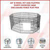 24" 8 Panel Pet Dog Playpen Puppy Exercise Cage Enclosure Fence Play Pen