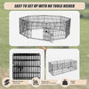 24" 8 Panel Pet Dog Playpen Puppy Exercise Cage Enclosure Fence Play Pen