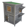 Cat House Weatherproof 2-Story Indoor Outdoor Wooden Shelter Bitumen Roof