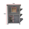 Cat House Weatherproof 2-Story Indoor Outdoor Wooden Shelter Bitumen Roof