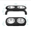Adjustable Elevated Pet Feeder with Dual Stainless Steel Bowls -Foldable, Anti-Slip Design for Dogs and Cats