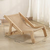 Adjustable Wooden Cat Lounge Chair - Comfortable Woven Hammock for Cats