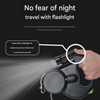 Red Replaceable Battery Dog Leash with Flashlight - Ideal for Night Walks, Suitable for Small to Large Breeds