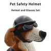 Size L Black Pet Helmet & Goggles Set - Adjustable Safety Gear for Dogs, UV Protection, Durable ABS Material, Stylish Outdoor Accessory
