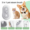 2 Pcs Grey and White 3-in-1 Pet Grooming Steam Brush – Silent, Heated Brush for Fur Removal and Odor Elimination