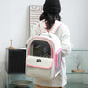 Coffee Pet Carrier Backpack - Space Capsule Design for Cats & Small Dogs