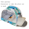 Stylish Leaf Print Clear View Bird Carrier - Portable Travel Cage with Perch & Tray for Parrots, Cockatiels & Small Pets