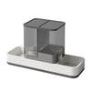 Grey 2-in-1 Automatic Pet Water and Food Dispenser - Gravity Feeder for Cats and Dogs