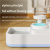 Grey 2-in-1 Automatic Pet Water and Food Dispenser - Gravity Feeder for Cats and Dogs